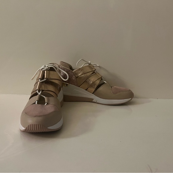 Michael Kors Gold and Tan Sneakers Size 8 - Picture 5 of 6